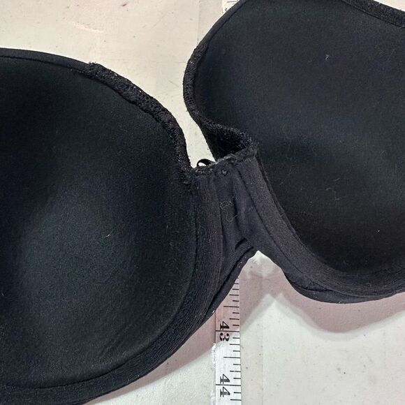 Soma Embraceable Full Coverage Lace Trim Underwire Black Bra - Size 36DD - Picture 5 of 12